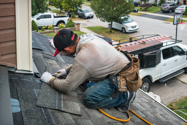 Professional Roof Inspection technician working in Rhome, TX